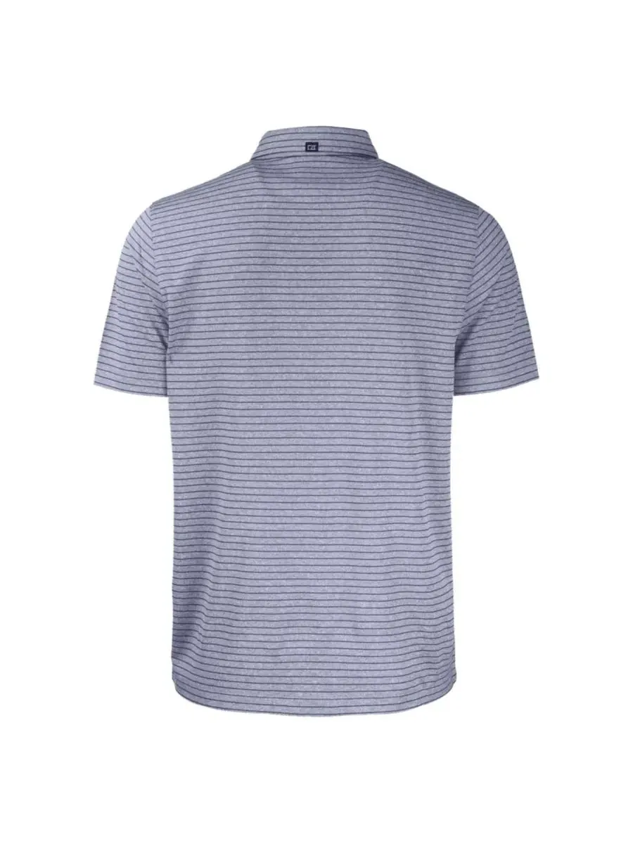 Поло с принтом Forge Eco Heathered Stripe Stretch Cutter & Buck — изображение 3 из 3, темно-синий