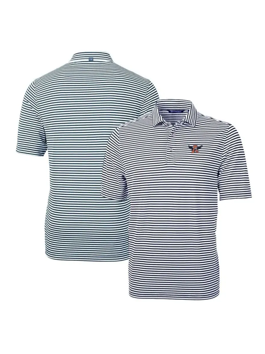 Поло с принтом Auburn Tigers Throwback Logo из полиэстера Cutter & Buck — изображение 1 из 5, темно-синий