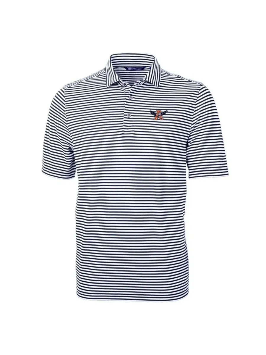 Поло с принтом Auburn Tigers Throwback Logo из полиэстера Cutter & Buck — изображение 2 из 5, темно-синий