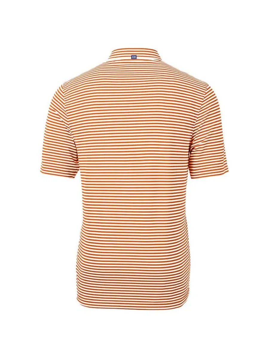 Поло с принтом Throwback Logo Virtue Eco Pique Stripe Cutter & Buck — изображение 2 из 5, оранжевый