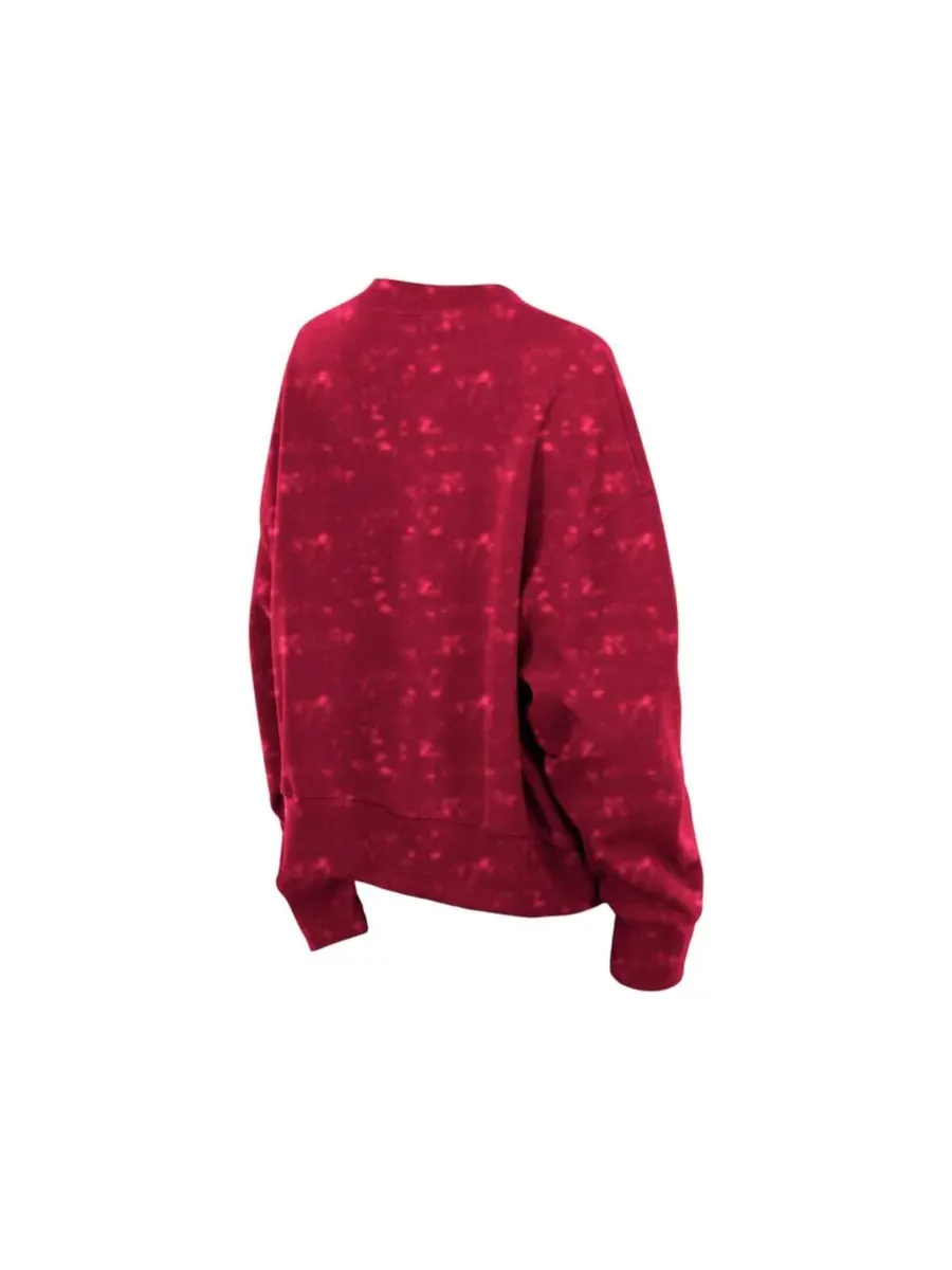 Свитшот с капюшоном и принтом Cleveland Cavaliers Throwback Collection Mineral Wash New Era — изображение 3 из 4, красный