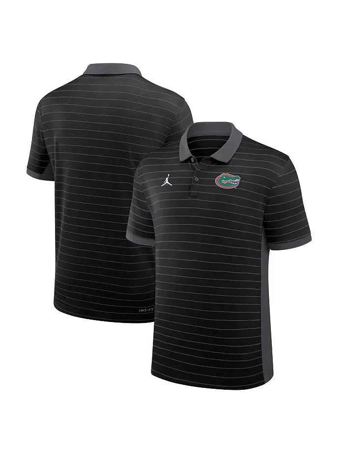 Мужская черная футболка-поло Florida Gators 2025 Early Season Coaches Sideline Victory Stripe