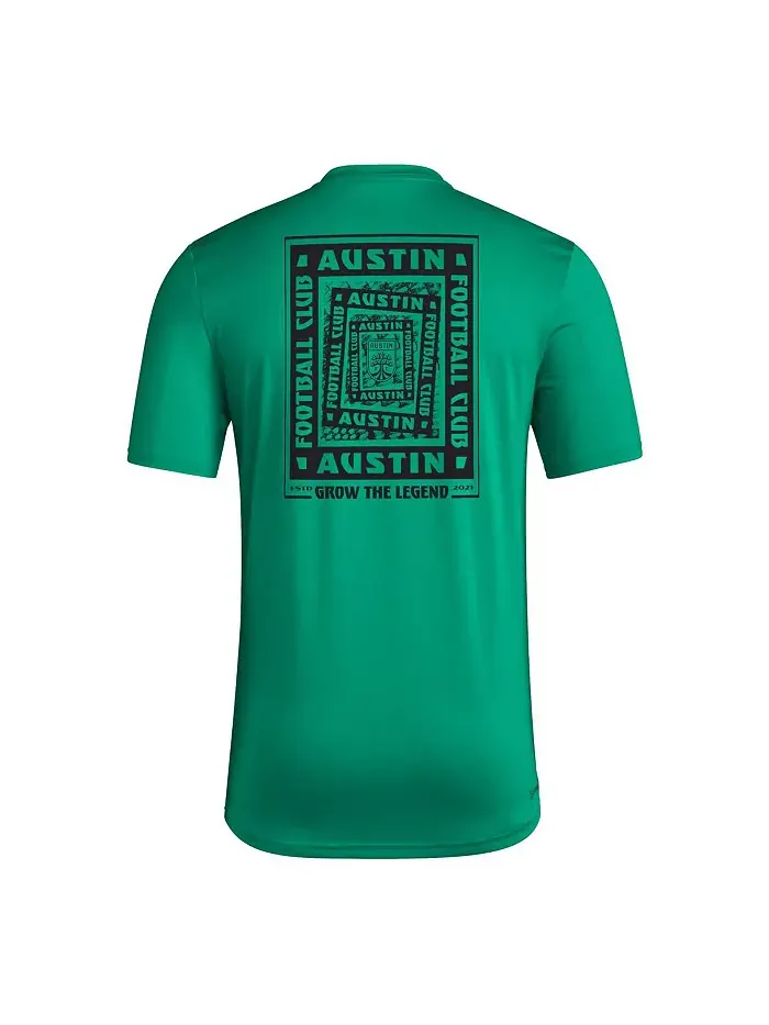 Мужская зеленая футболка Austin FC Local Wrap adidas — изображение 3 из 3