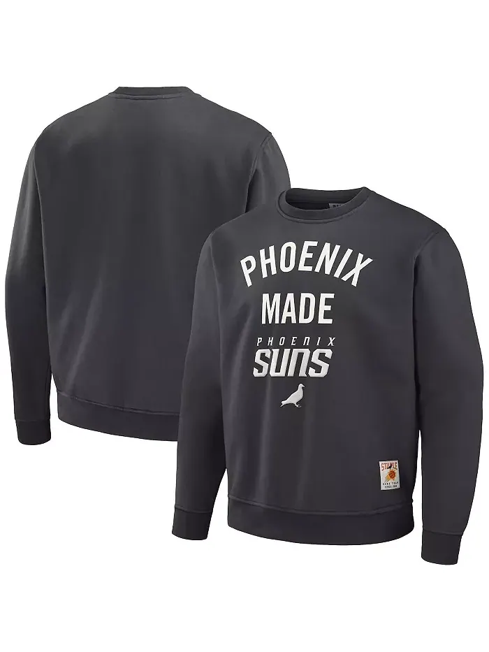 Мужской плюшевый свитшот с капюшоном NBA x Anthracite Phoenix Suns Staple
