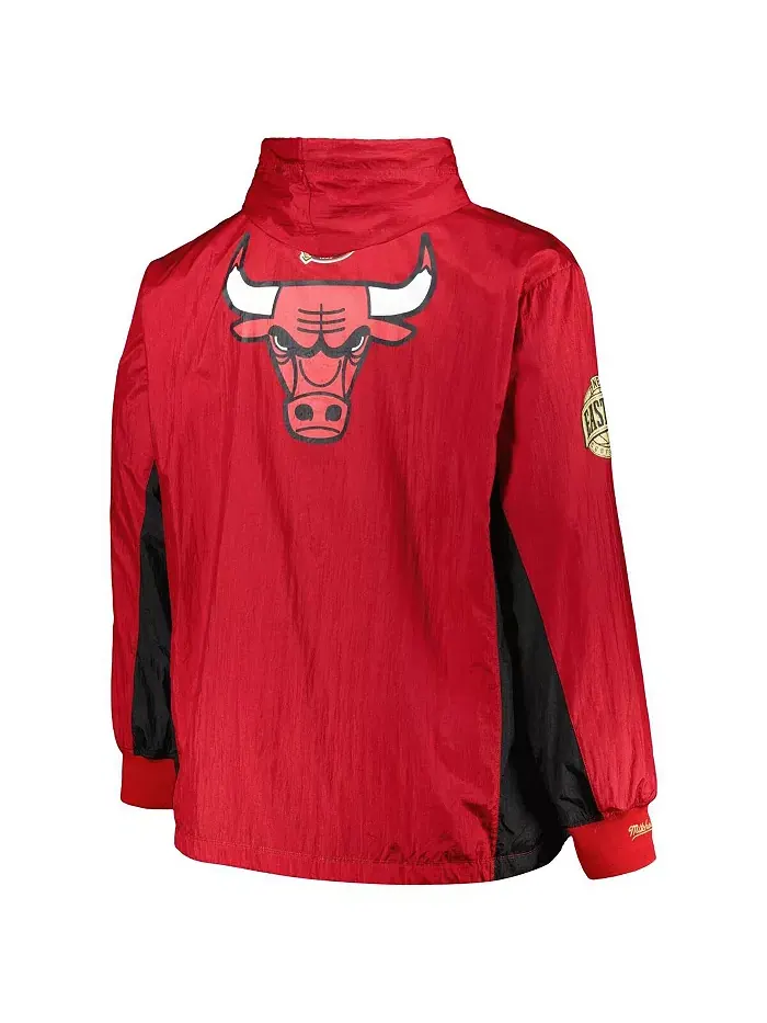 Мужская ветровка-анорак Chicago Bulls Big and Tall Hardwood Classics Team OG 2.0 с капюшоном и — изображение 2 из 3