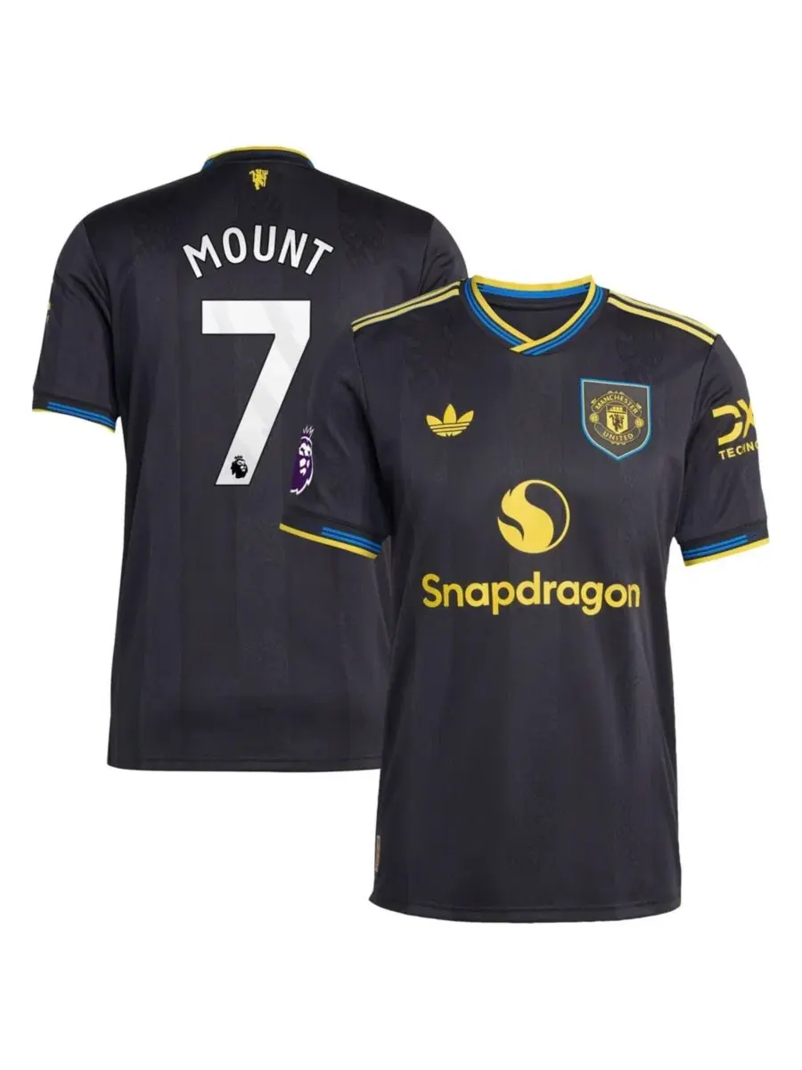 Футболка Mason Mount Black Manchester United 2025/26 Third Authentic Player Jersey adidas
