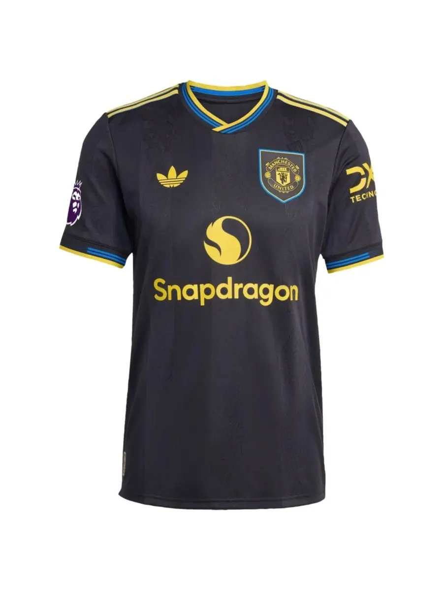 Футболка Mason Mount Black Manchester United 2025/26 Third Authentic Player Jersey adidas — изображение 3 из 3, черный