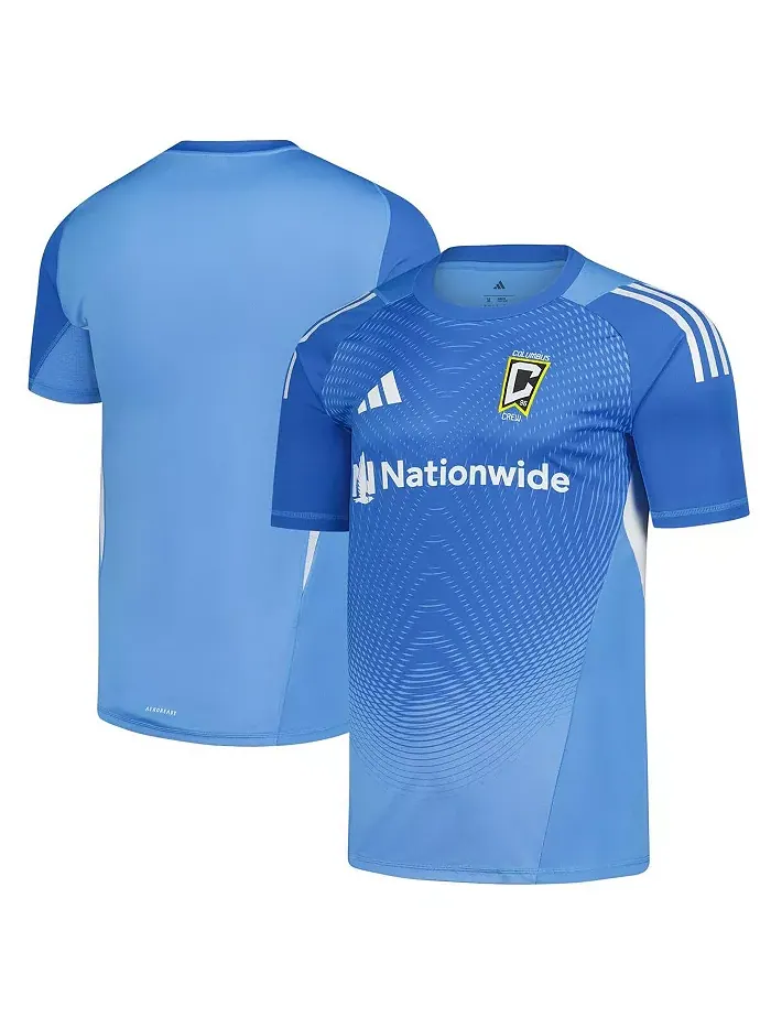 Мужская голубая вратарская футболка Columbus Crew 2025 adidas