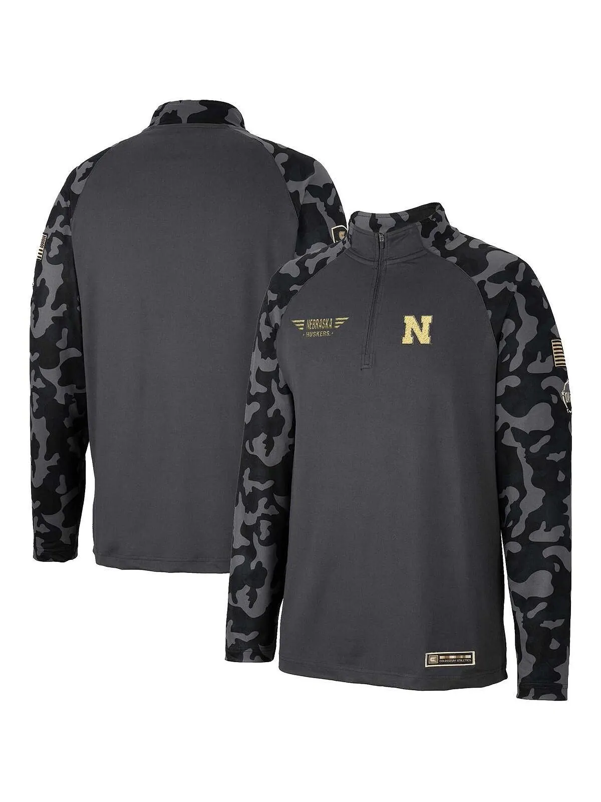 Мужская темно-серая куртка nebraska huskers oht в стиле милитари appreciation long range raglan с