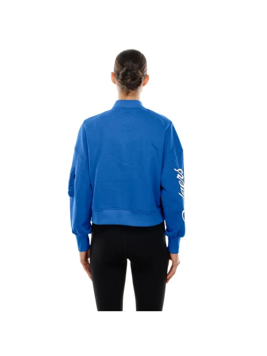 Женская укороченная куртка на молнии Alpha Women's Industries Royal Los Angeles Dodgers New Era — изображение 2 из 4