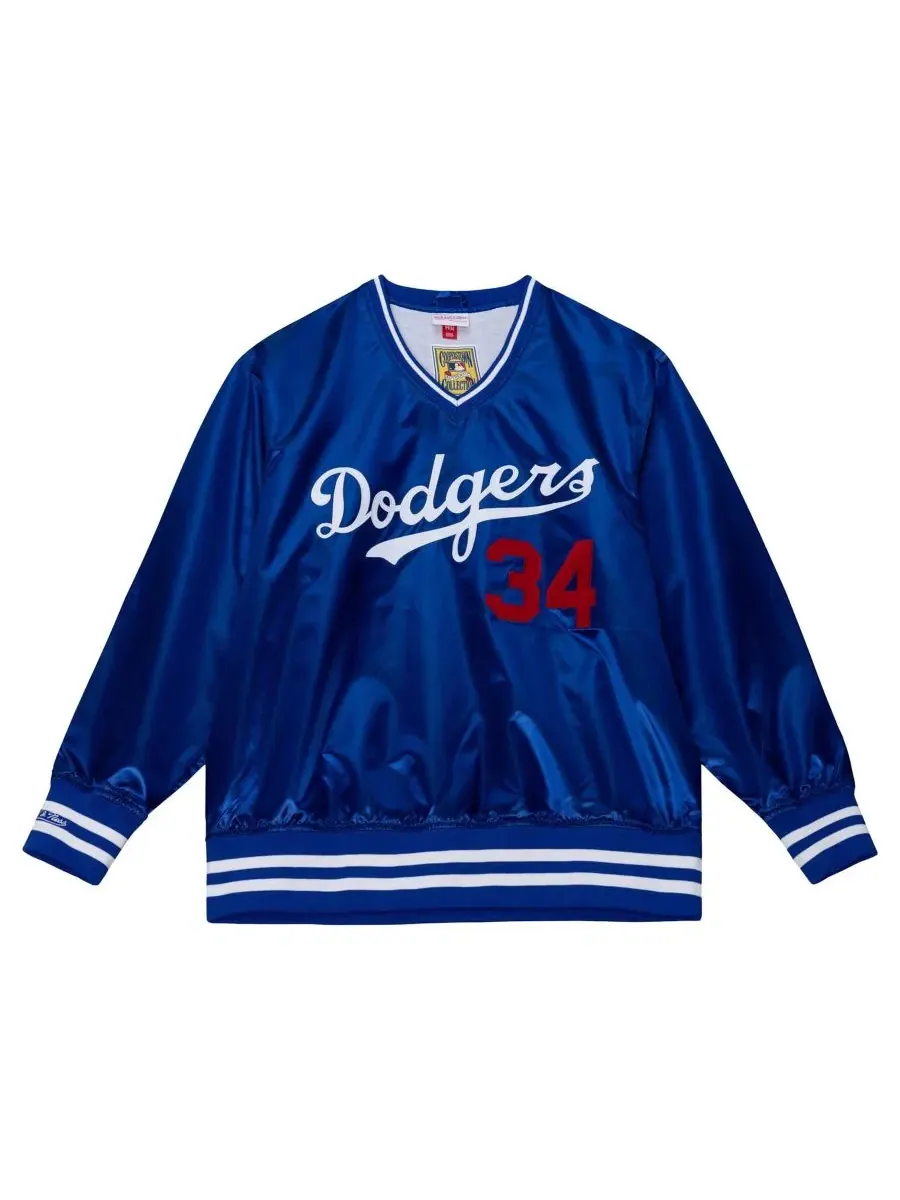 Куртка-пуловер с сатиновой тканью Fernando Valenzuela Mitchell & Ness — изображение 2 из 3, королевский