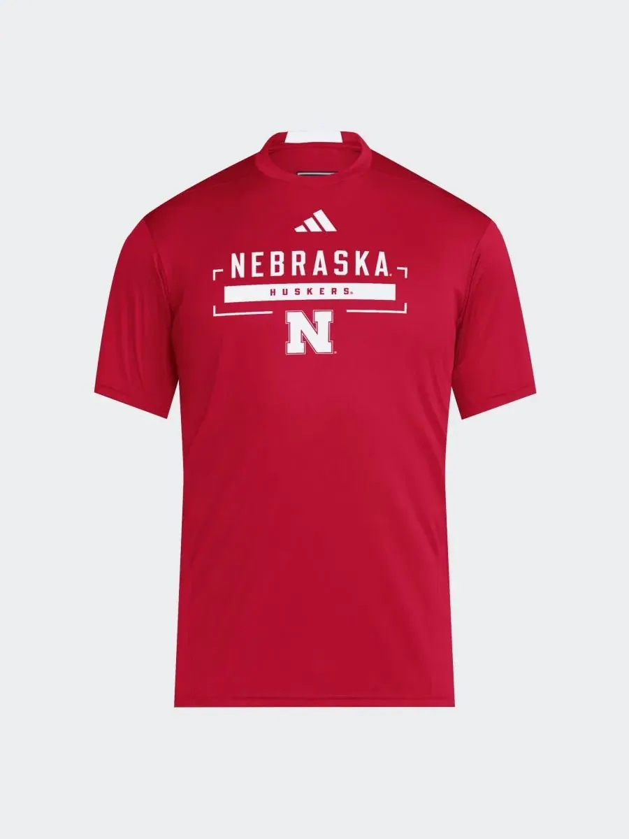 Футболка с принтом Nebraska Huskers, модель D4T Tri-Blend adidas