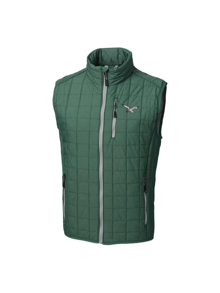 Cutter & Buck Мужской пуховый жилет Rainier PrimaLoft Eco на молнии, цвет «охотничий зеленый», с — изображение 3 из 3