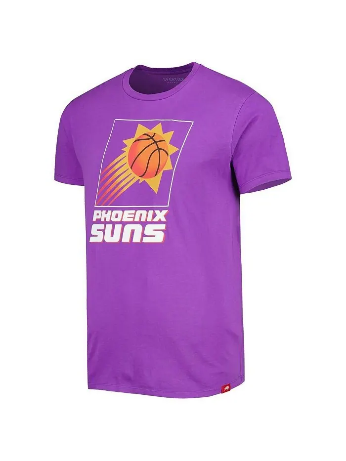 Мужская и женская фиолетовая футболка Phoenix Suns Hardwood Classics Bingham Elevated Sportiqe — изображение 2 из 2