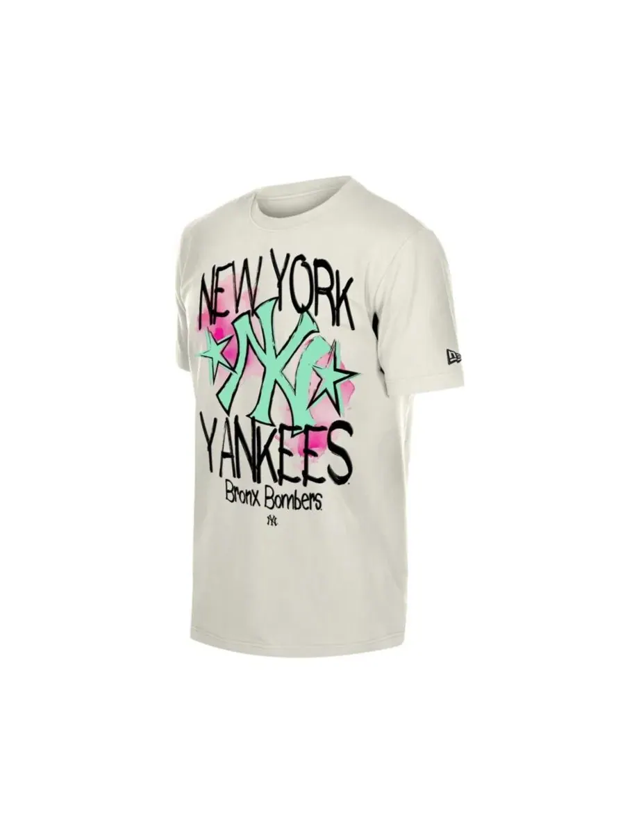 Футболка с принтом New York Yankees Lifestyle Punk Core New Era — изображение 3 из 4, бежевый
