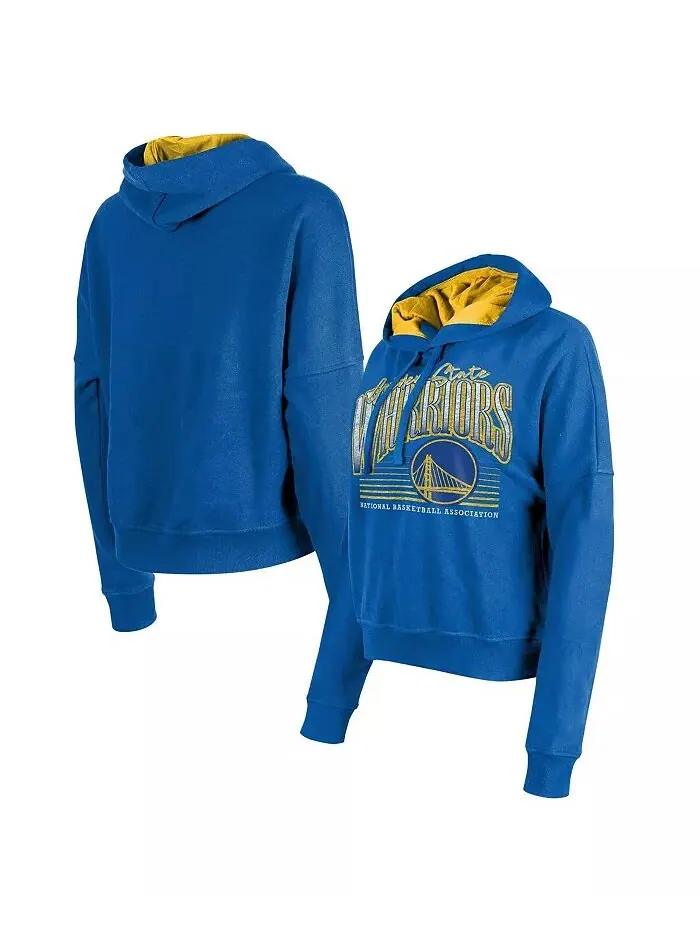 Женская толстовка с капюшоном Royal Golden State Warriors с капюшоном New Era