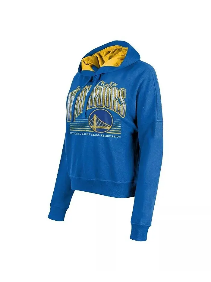 Женская толстовка с капюшоном Royal Golden State Warriors с капюшоном New Era — изображение 3 из 3