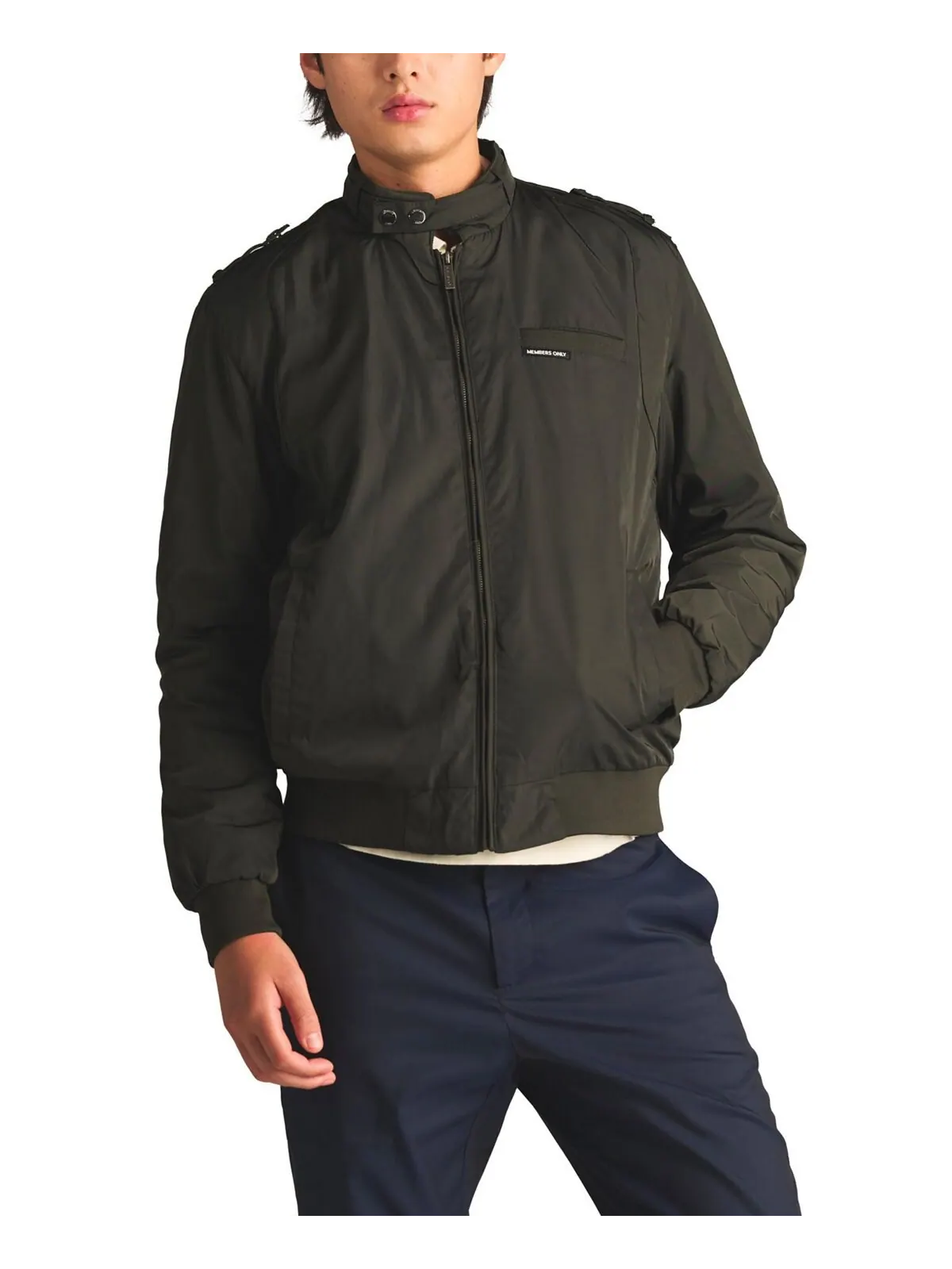 Куртка Members Only Heavy Iconic Racer Quilted Lining — изображение 1 из 3, темный зеленый
