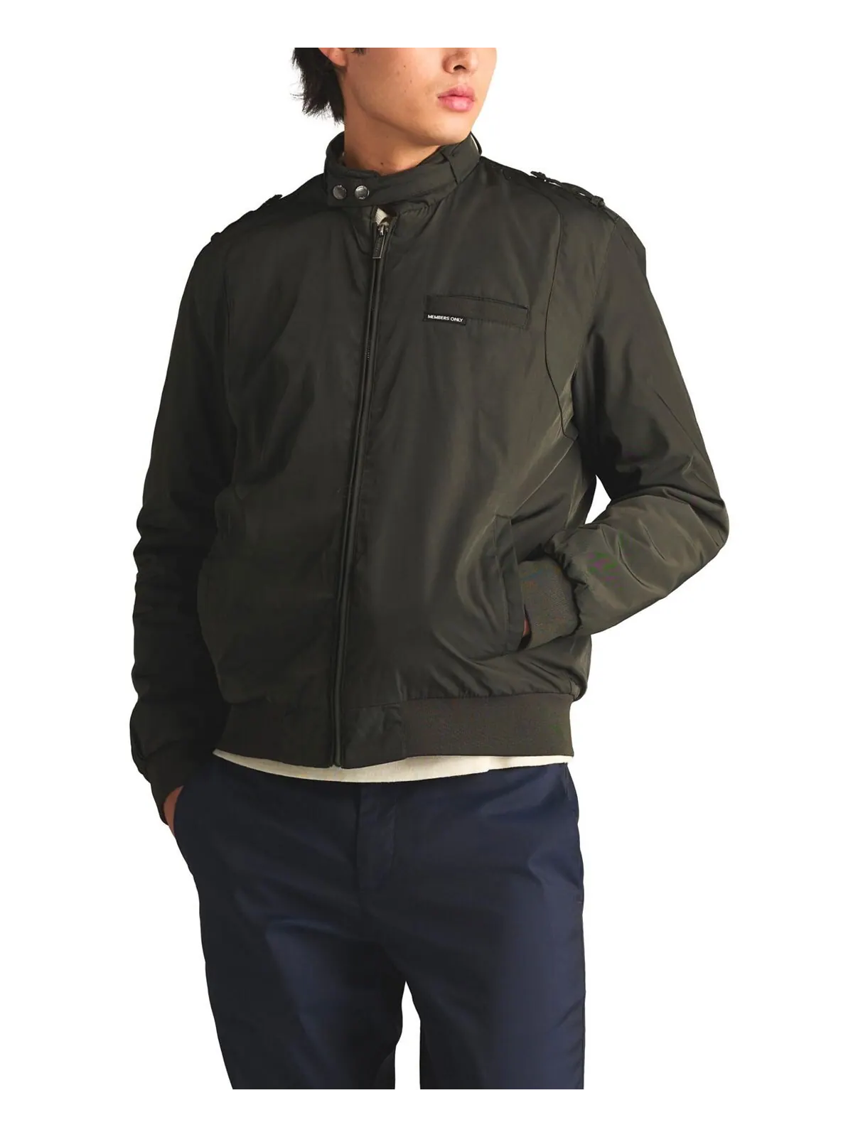 Куртка Members Only Heavy Iconic Racer Quilted Lining — изображение 2 из 3, темный зеленый