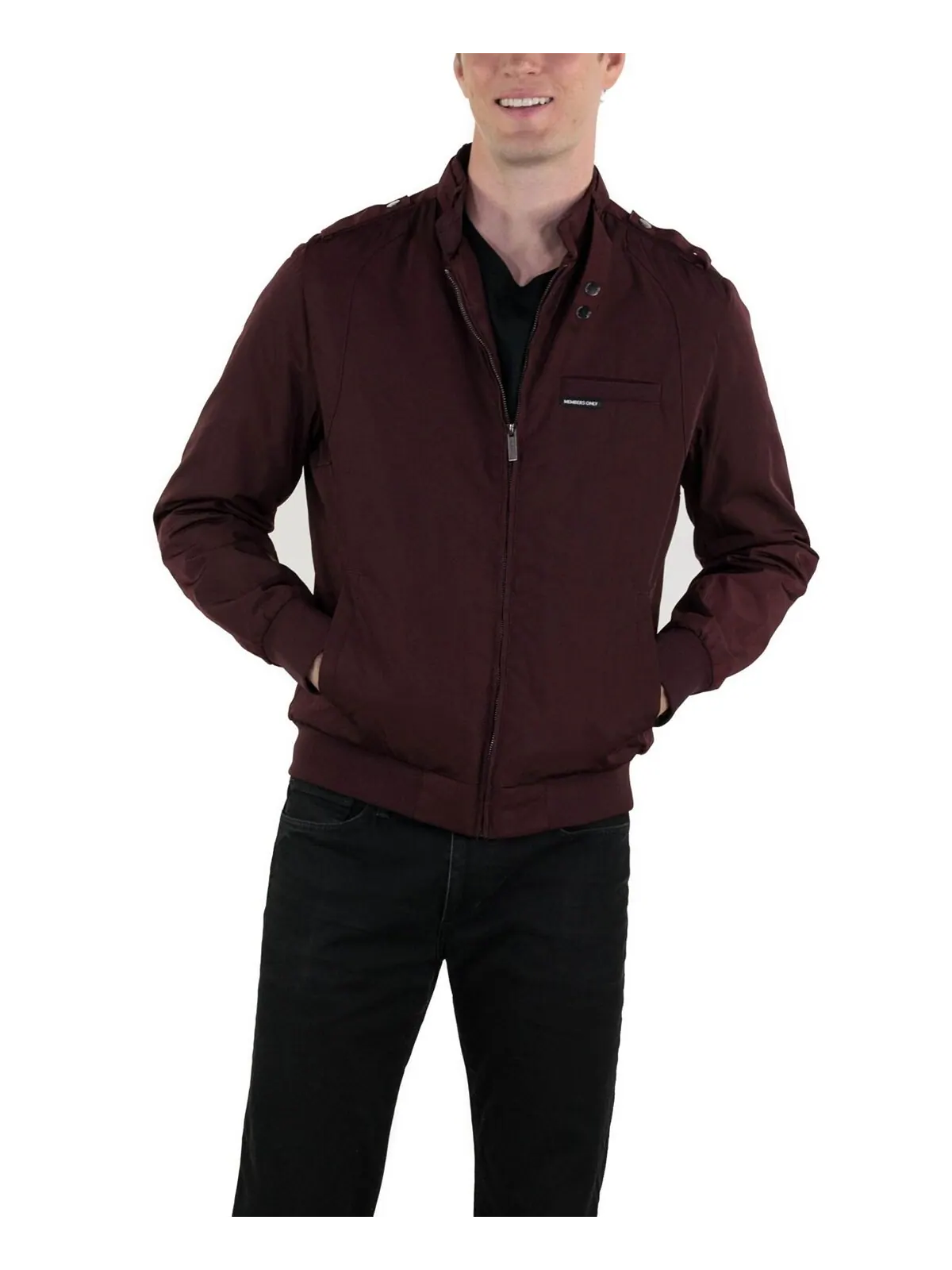 Куртка Members Only Heavy Iconic Racer Quilted Lining — изображение 1 из 3, бордовый