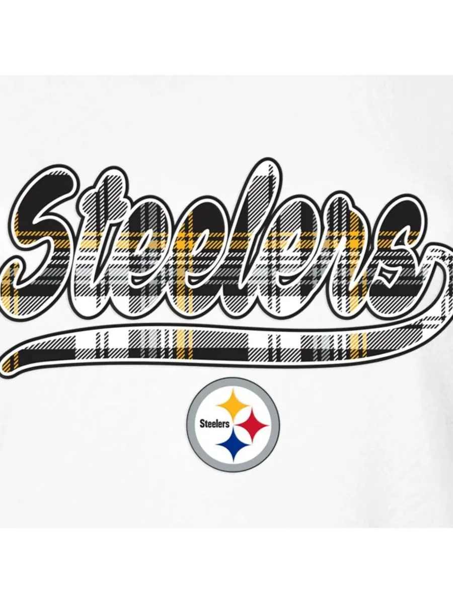 New Era Женская футболка Pittsburgh Steelers белого/черного цвета с надписью "3rd Down" — изображение 2 из 4, белый черный