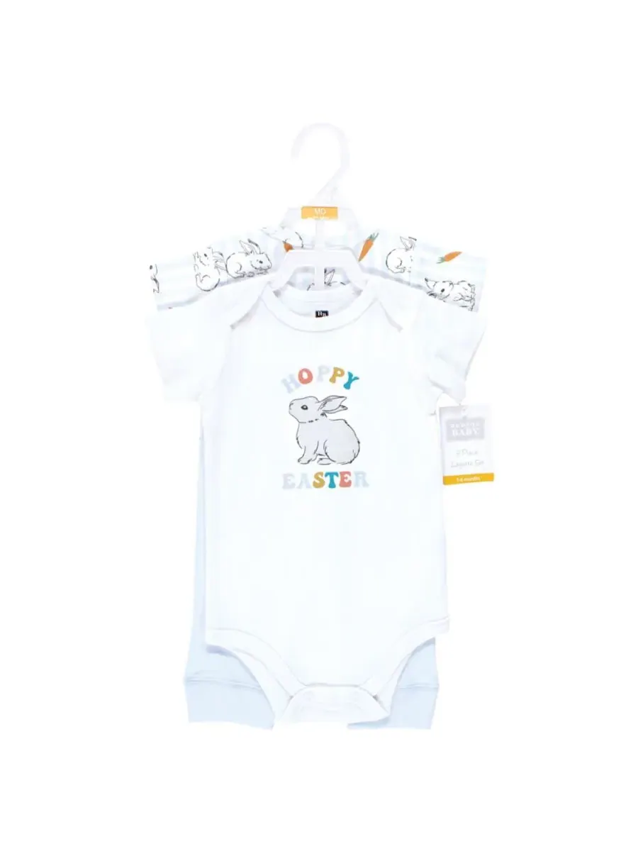 Комплект из двух боди и подходящих по цвету брюк Hudson Baby, Hoppy Easter — изображение 2 из 5