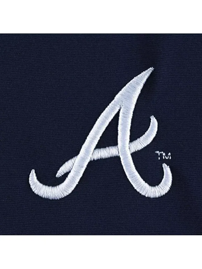 Мужская темно-синяя, серо-лиловая куртка Atlanta Braves Alpha с застежкой-молнией Dunbrooke — изображение 3 из 4