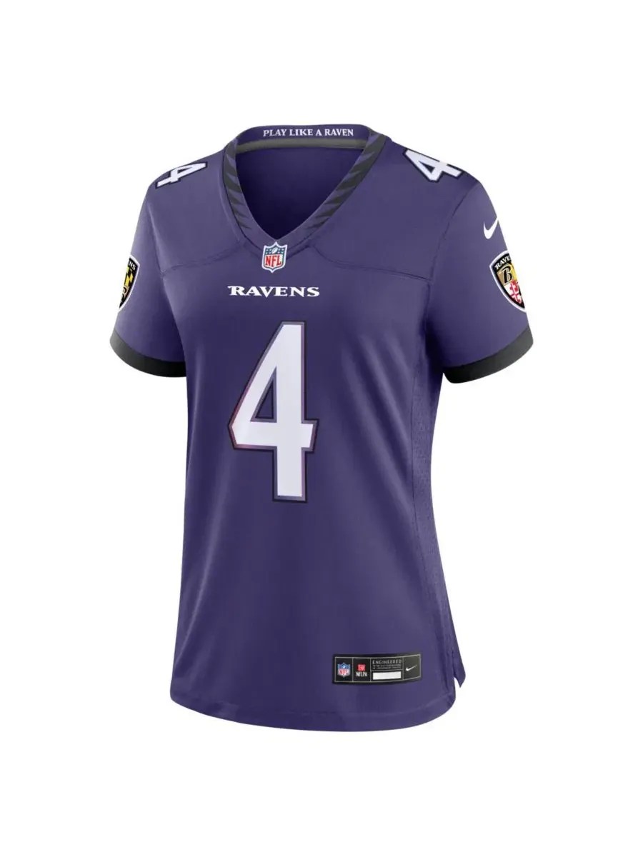 Игровая футболка Nike с моделью Zay Flowers Purple Baltimore Ravens Team Game — изображение 2 из 3, фиолетовый