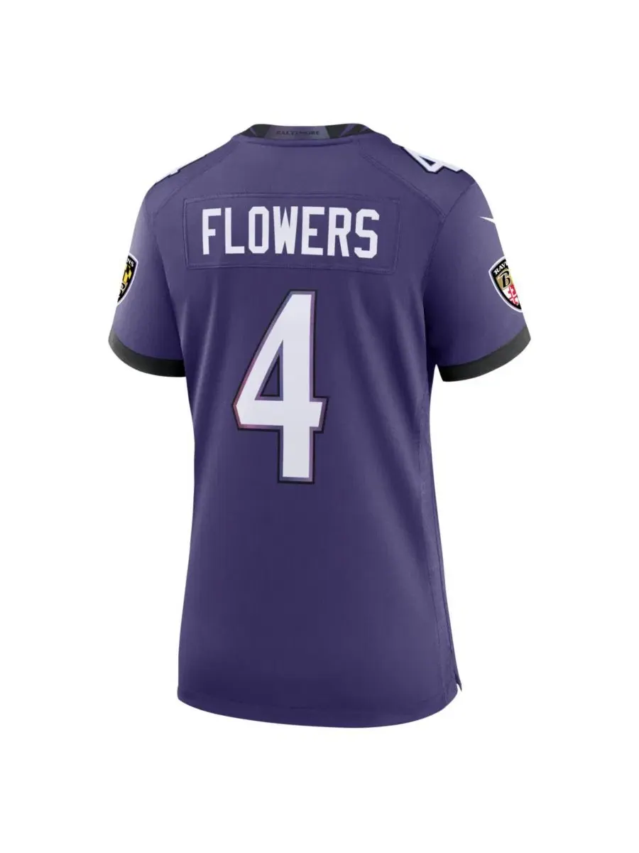 Игровая футболка Nike с моделью Zay Flowers Purple Baltimore Ravens Team Game — изображение 3 из 3, фиолетовый