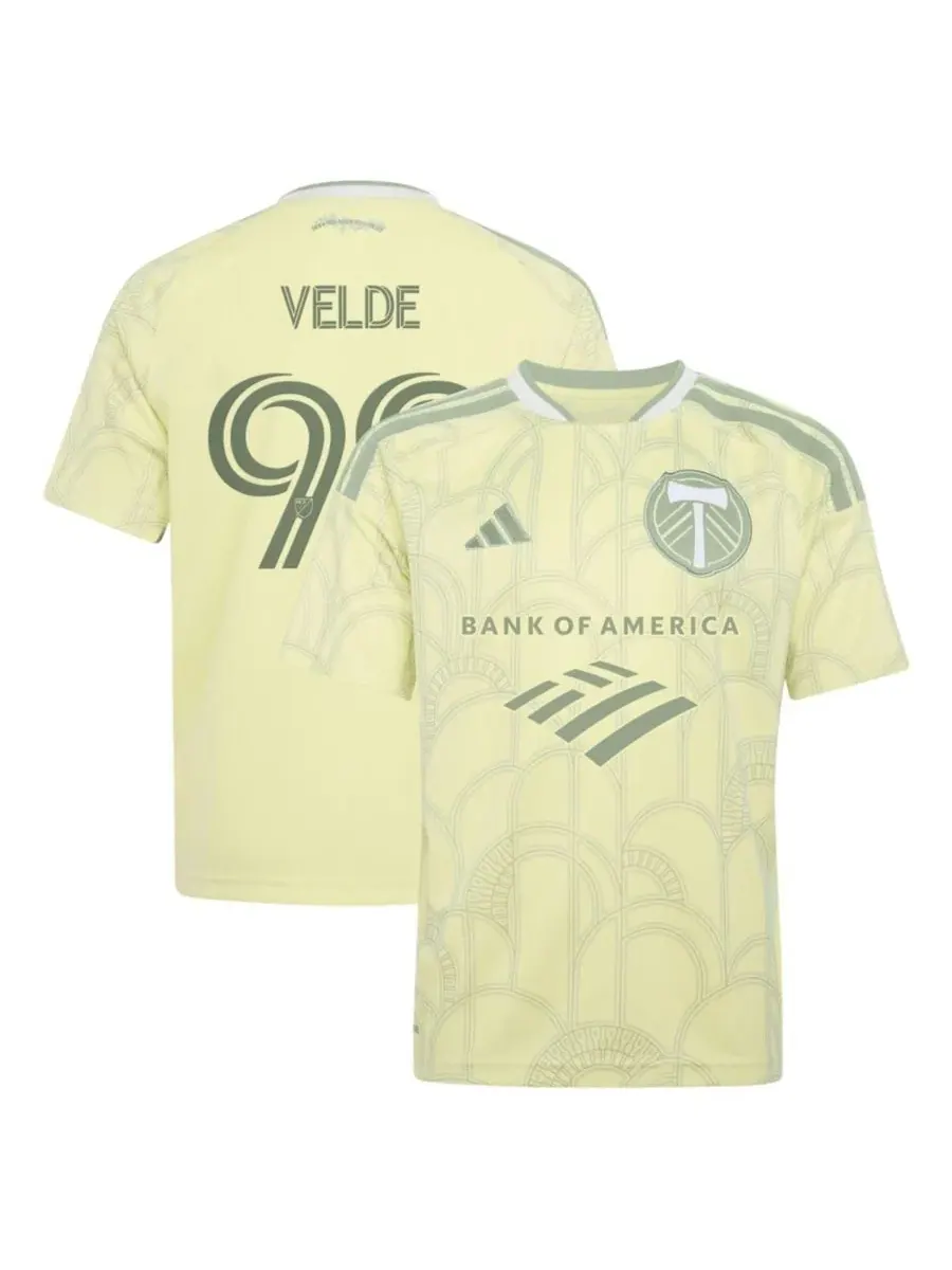 Футбольный джерси Kristoffer Velde Yellow Portland Timbers 2026 Civic Stadium Kit Replica Jersey