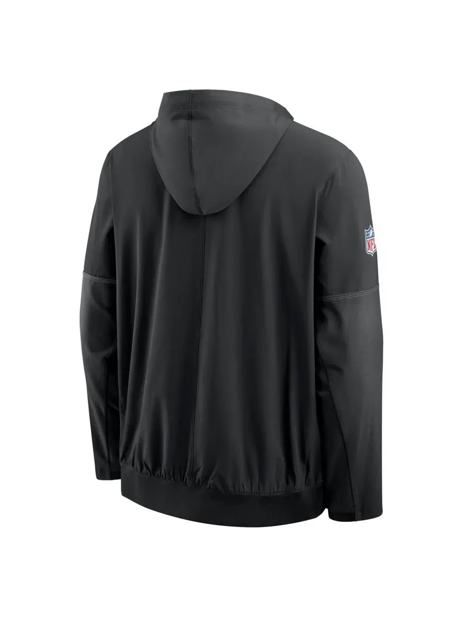 Ветровка-худи с капюшоном Nike Las Vegas Raiders Sideline Anorak Half-Zip — изображение 3 из 3, черный