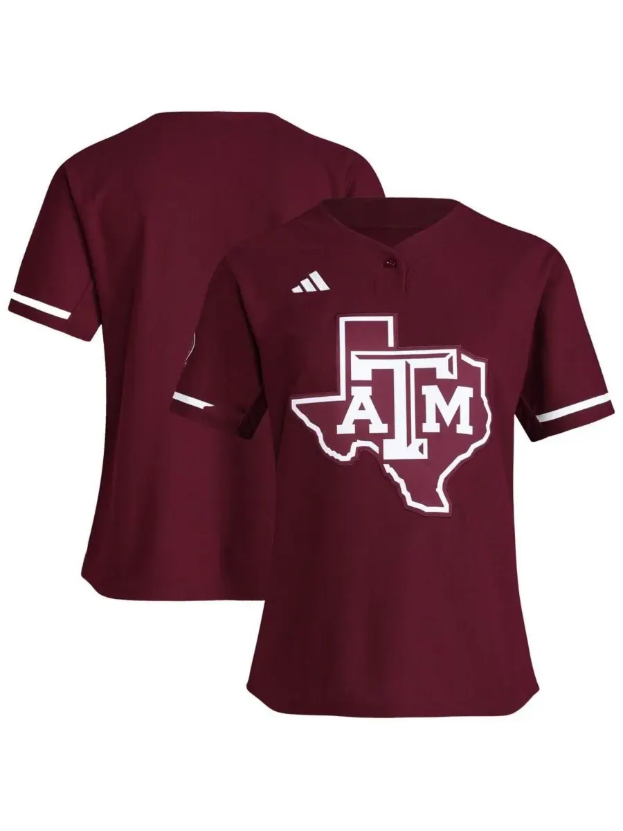 Adidas Женская бордовая реплика софтбольной майки Texas AM Aggies