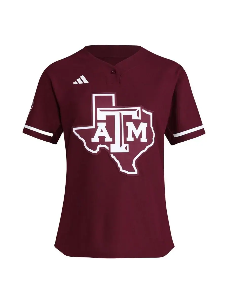 Adidas Женская бордовая реплика софтбольной майки Texas AM Aggies — изображение 3 из 3, коричневый