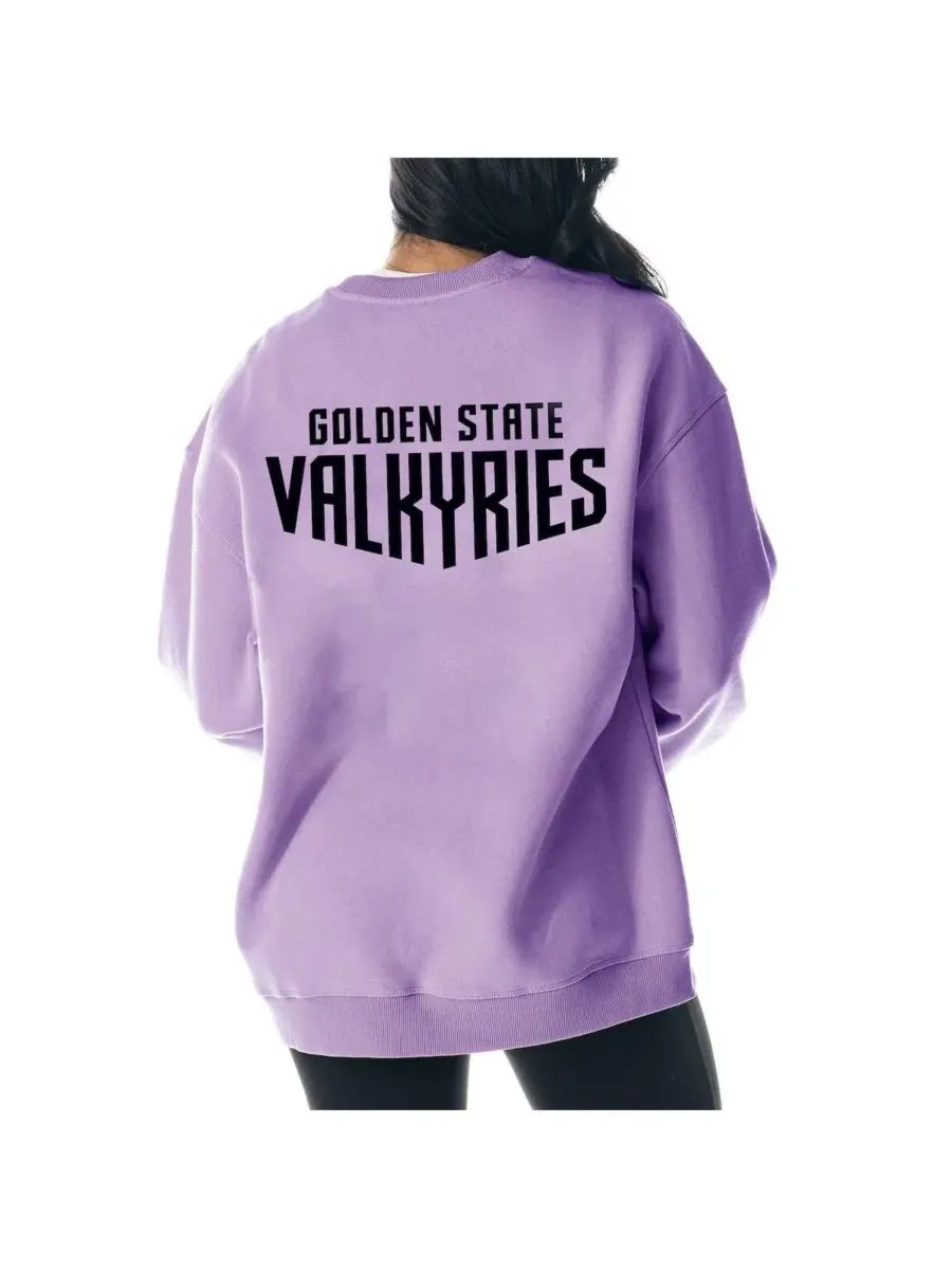 Толстовка с капюшоном Golden State Valkyries Dye Fleece Pullover Crew Sweatshirt The Wild Collective — изображение 2 из 2