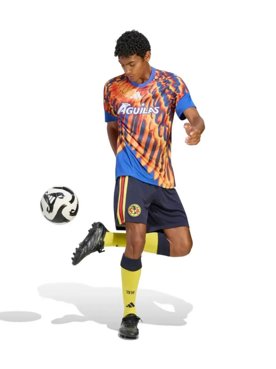 Предматчевая футболка с коротким рукавом, slim fit, Climacool, Club America 2026/27 Home adidas — изображение 3 из 6, синий