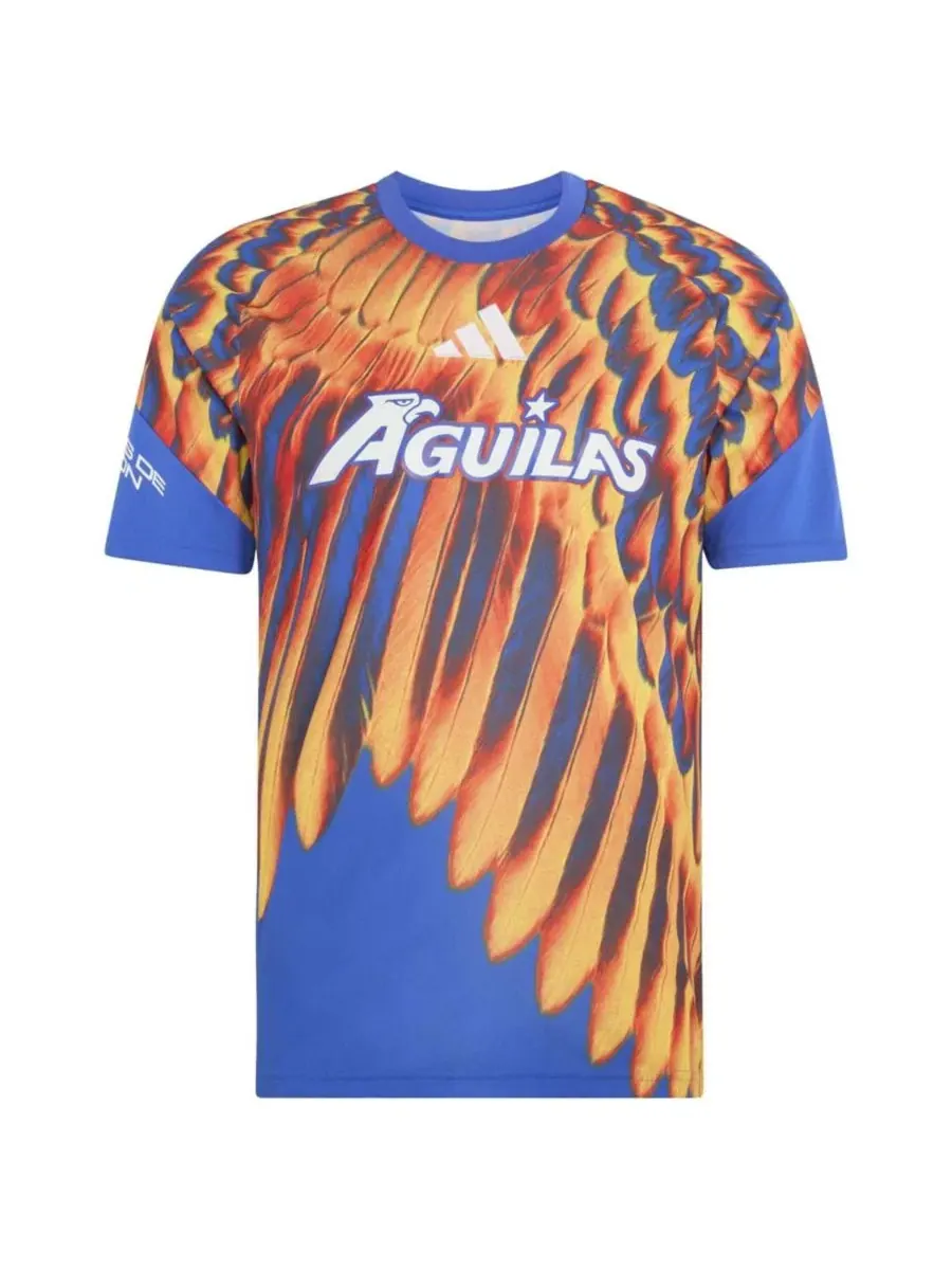 Предматчевая футболка с коротким рукавом, slim fit, Climacool, Club America 2026/27 Home adidas — изображение 6 из 6, синий