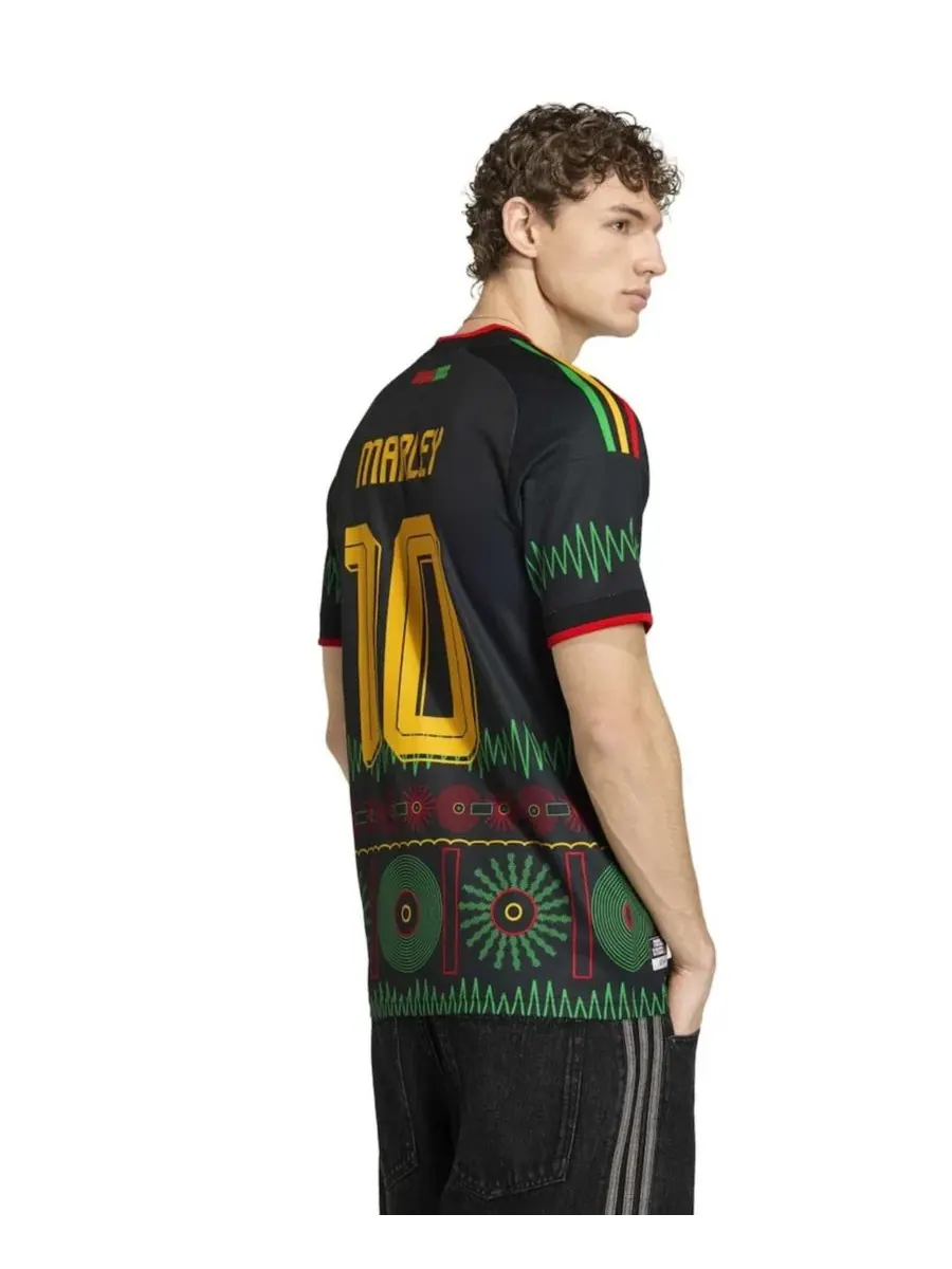 Футболка с коротким рукавом Bob Marley Away 10 adidas — изображение 2 из 4, черный