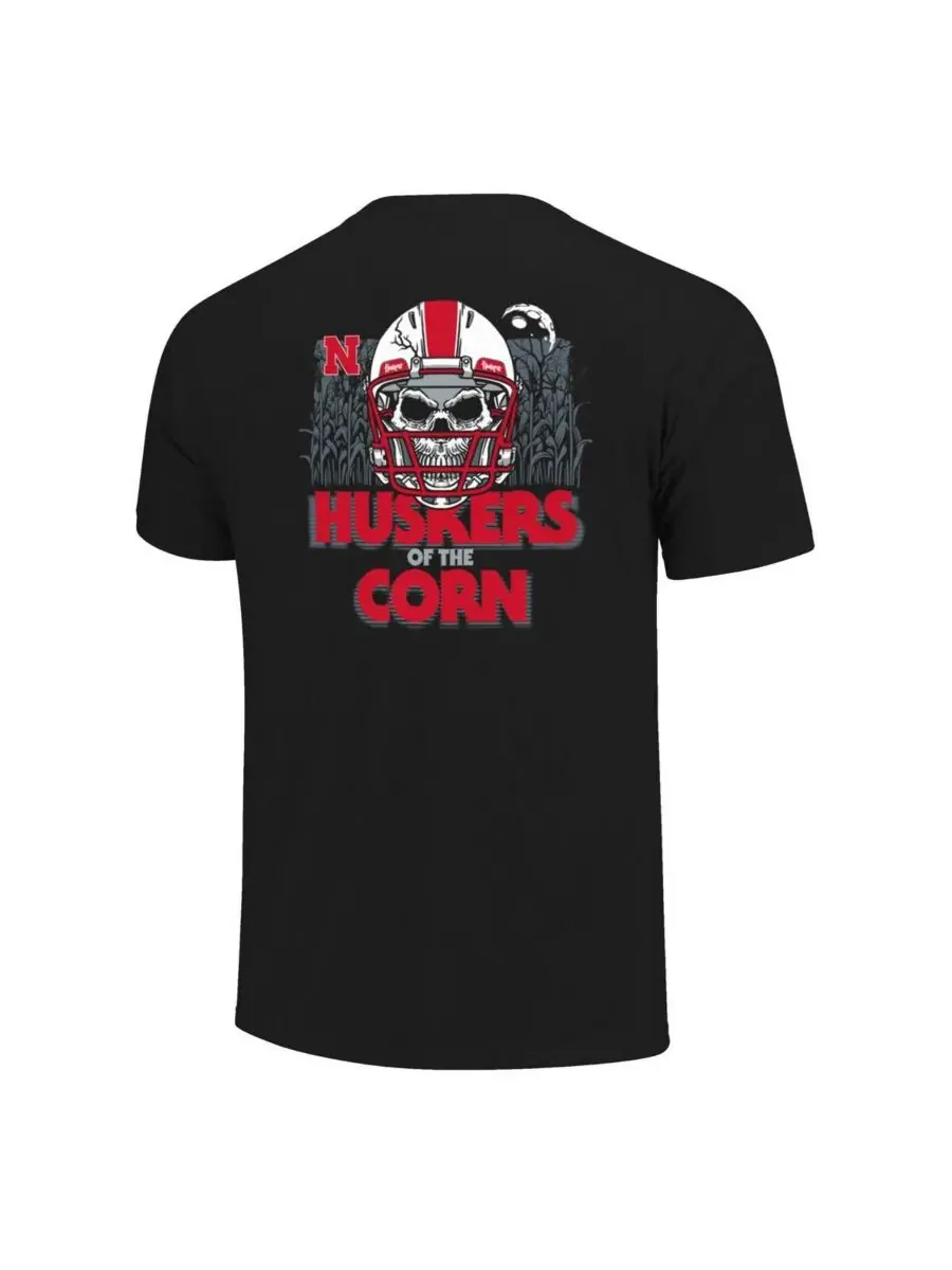Image One Мужская и женская черная футболка Nebraska Huskers Hyper Local Huskers of the Corn — изображение 2 из 3, черный