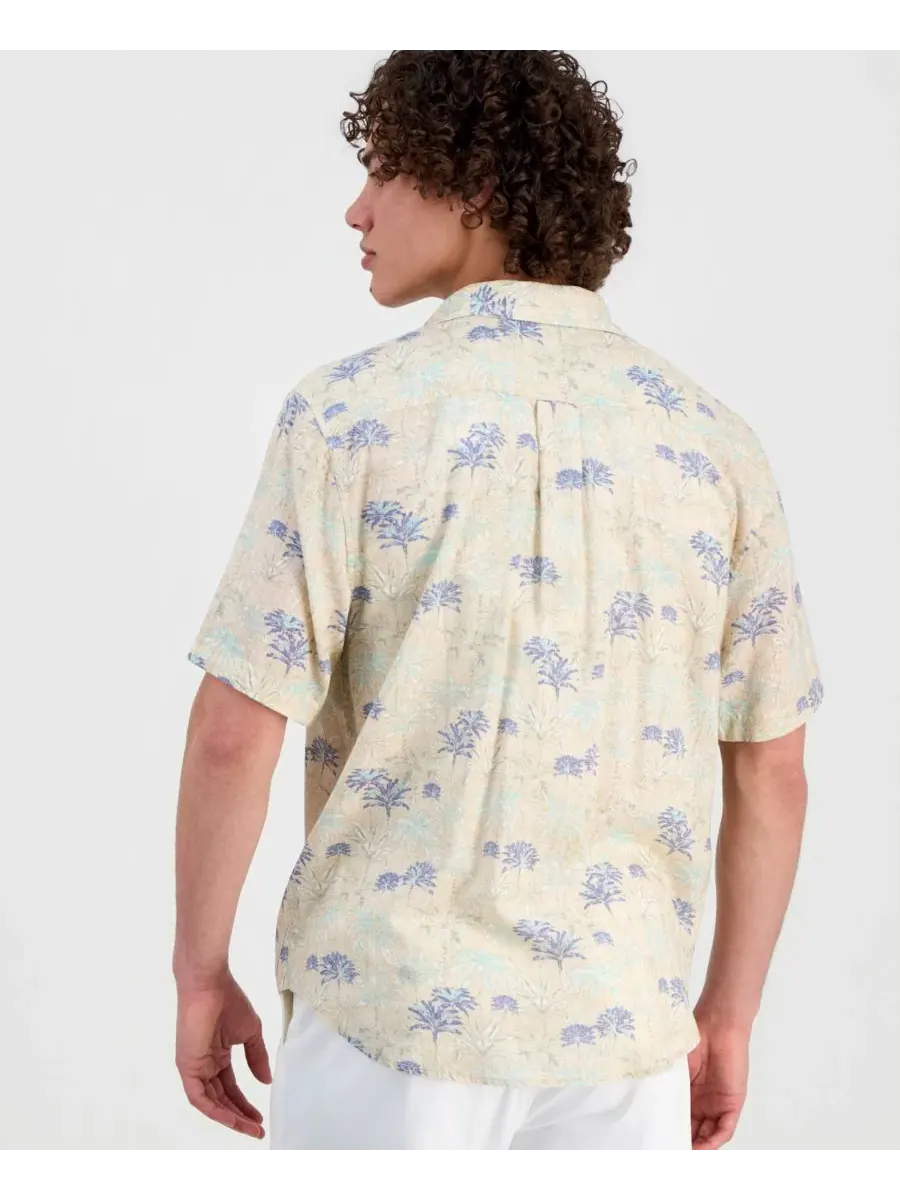 Мужская рубашка из льняной смеси Sand Desert Pacific Time Tommy Bahama, Albaster — изображение 2 из 4