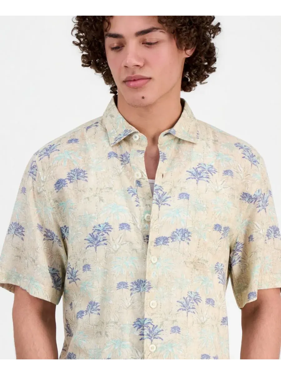 Мужская рубашка из льняной смеси Sand Desert Pacific Time Tommy Bahama, Albaster — изображение 3 из 4