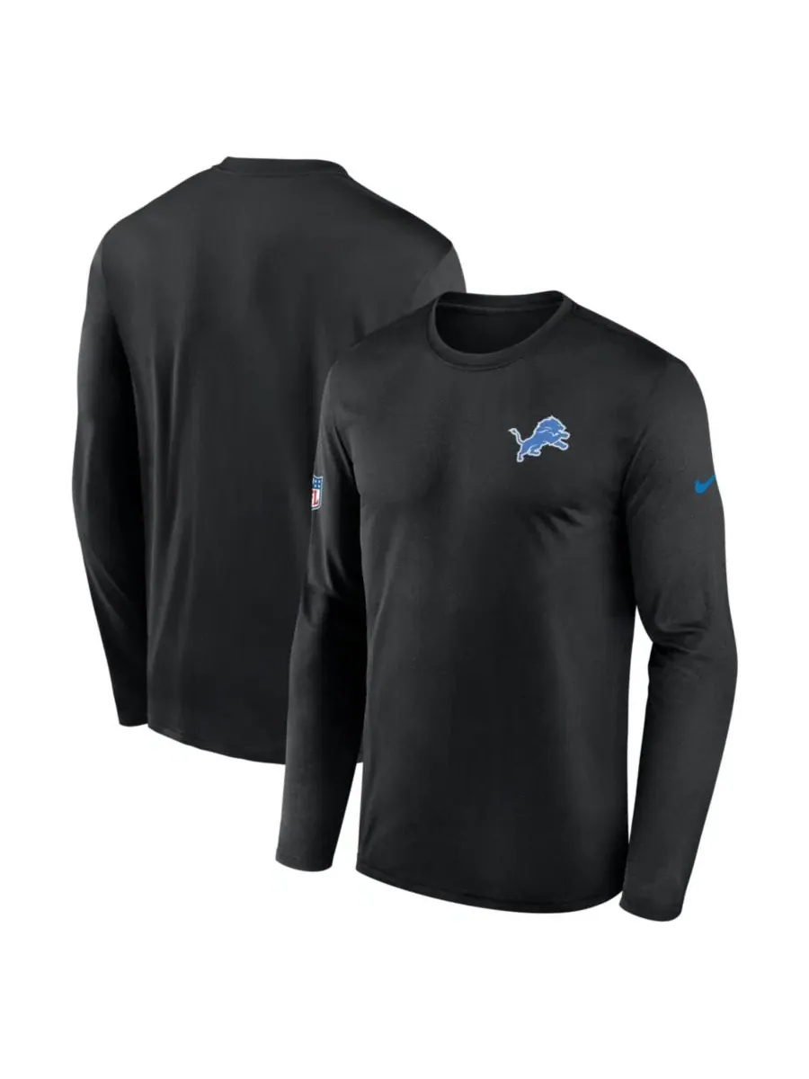 Футболка с длинным рукавом Dri-FIT с логотипом Detroit Lions Nike