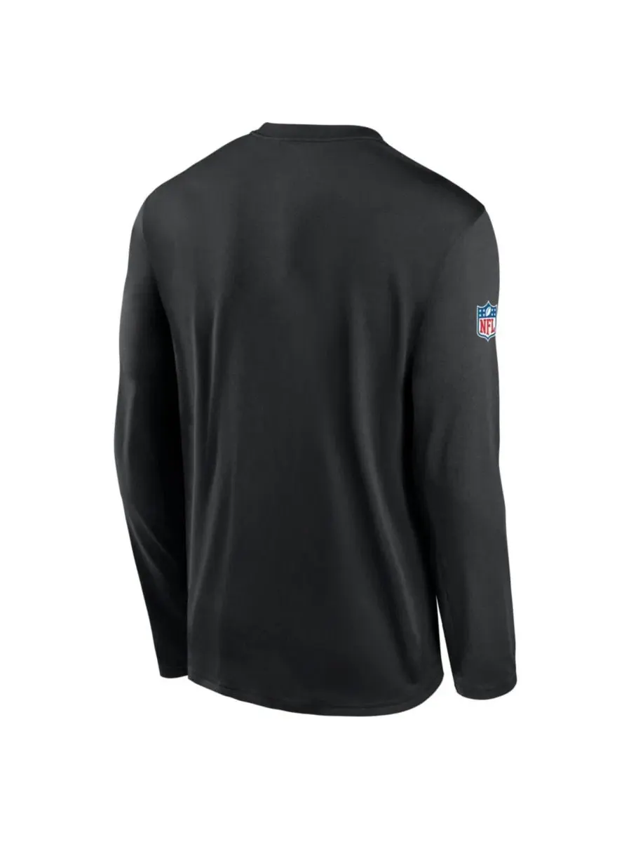 Футболка с длинным рукавом Dri-FIT с логотипом Detroit Lions Nike — изображение 3 из 3, черный