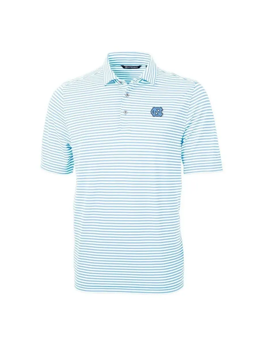 Поло с вышивкой North Carolina Tar Heels Virtue Eco Pique Stripe Cutter & Buck