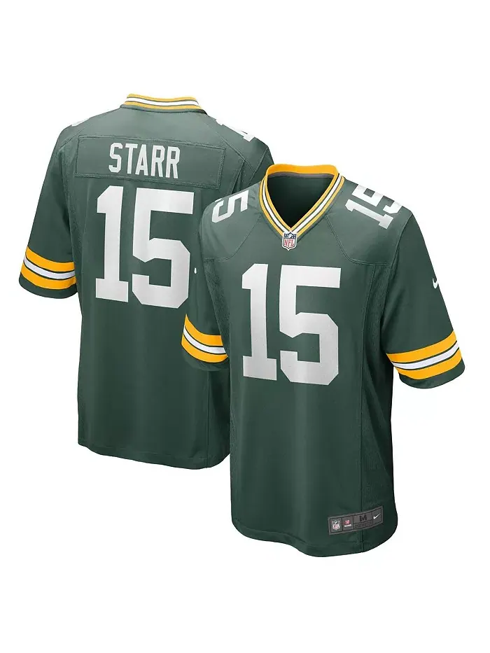 Мужская игровая футболка Bart Starr Green Green Bay Packers из линейки Retired Player Nike — изображение 2 из 4