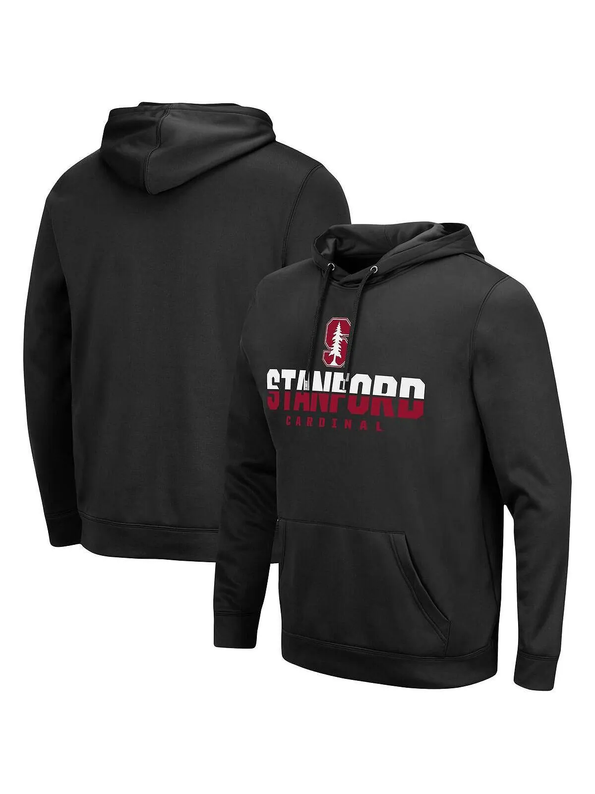 Мужская черная толстовка с капюшоном stanford cardinal lantern pullover Colosseum — изображение 2 из 2, черный