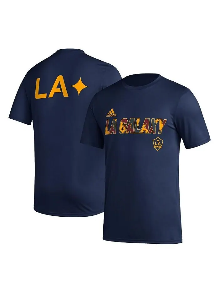Мужская темно-синяя футболка LA Galaxy Team с крючком AEROREADY adidas