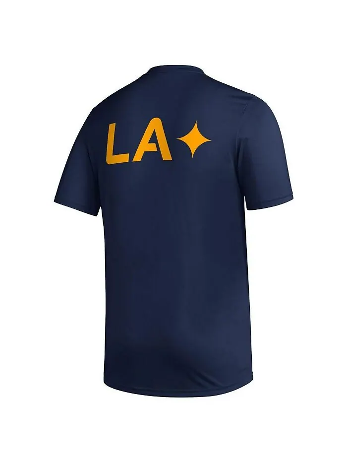 Мужская темно-синяя футболка LA Galaxy Team с крючком AEROREADY adidas — изображение 3 из 3, темно-синий