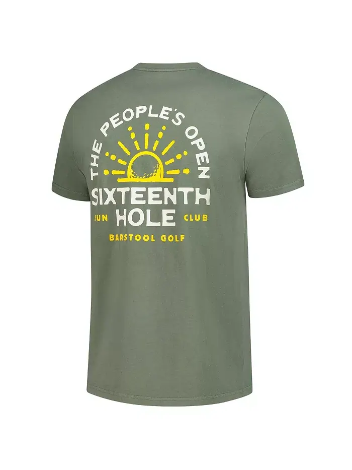Мужская зеленая футболка WM Phoenix Open Sixteenth Hole Barstool Golf — изображение 2 из 3