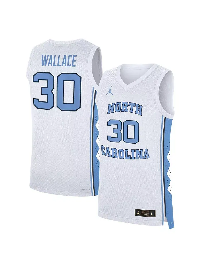Мужская баскетбольная майка Rasheed Wallace White North Carolina Tar Heels Jordan