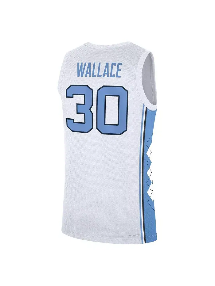 Мужская баскетбольная майка Rasheed Wallace White North Carolina Tar Heels Jordan — изображение 2 из 3
